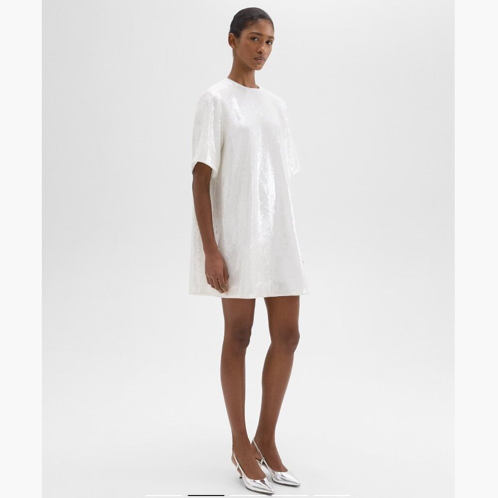 Theory T-Shirt Dress in Recycled Sequins Size P